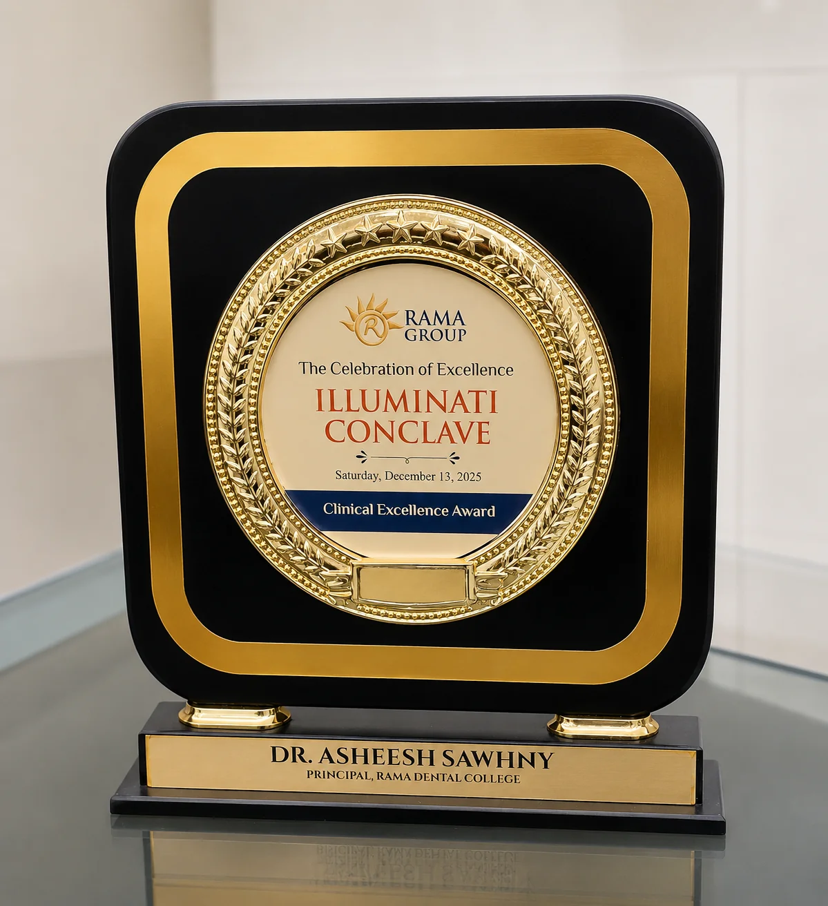 Clinical Excellence Award presented to Dr. Asheesh Sawhny at the Rama Group Illuminati Conclave